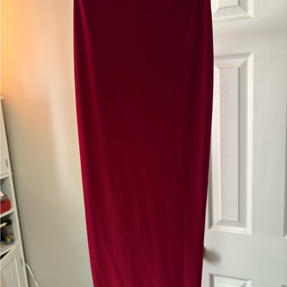 Fashion Nova Deep Red Maxi Skirt